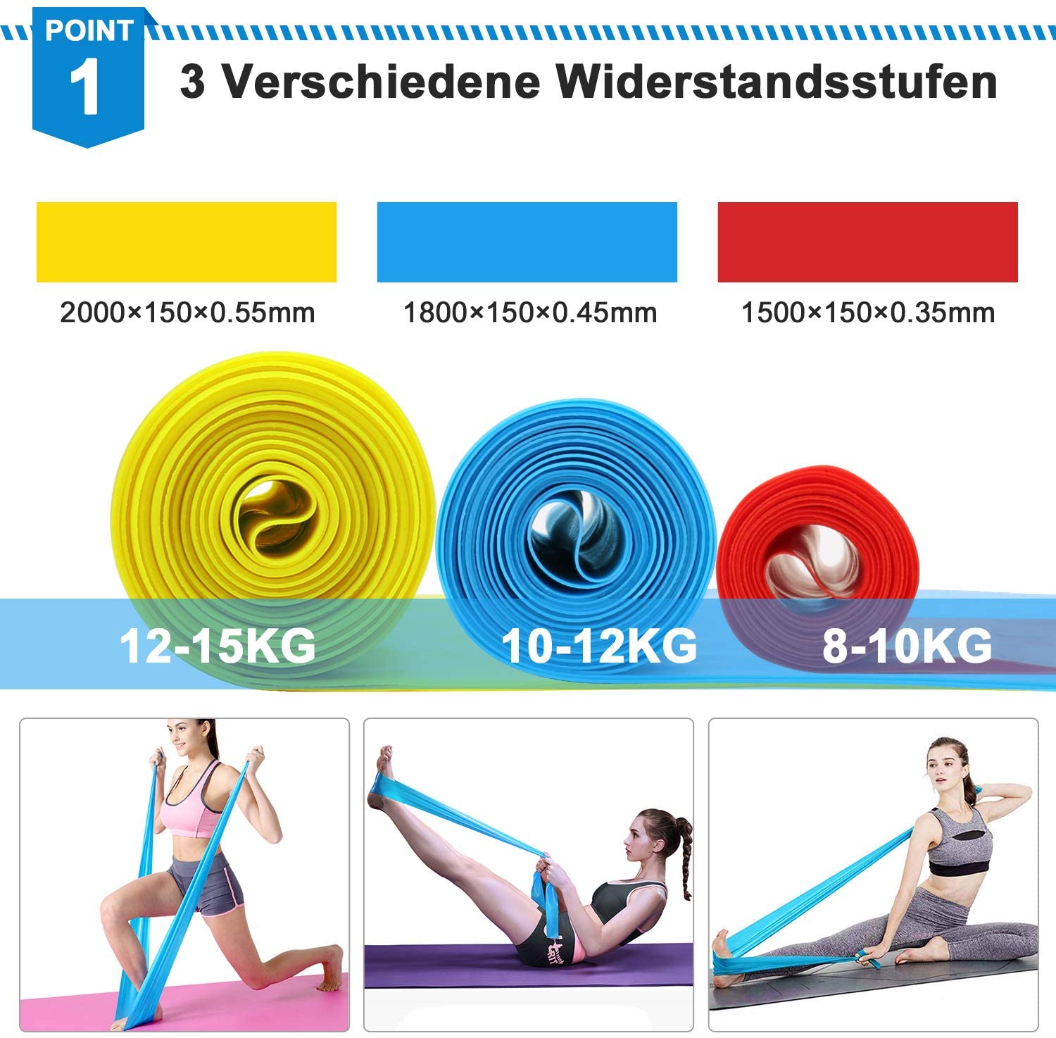 Elastic Fitness Bands 3Pcs Res - Crossfit Accessories reseña y precio