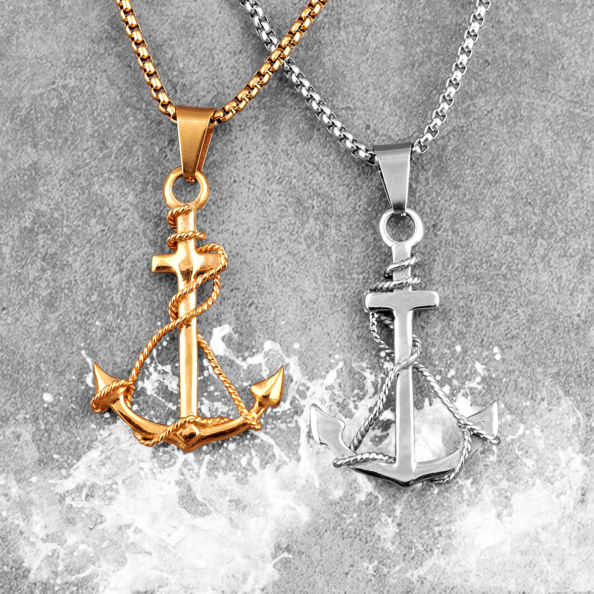 Golden Silver Color Anchor Men - Battle Rope Anchor reseña y precio