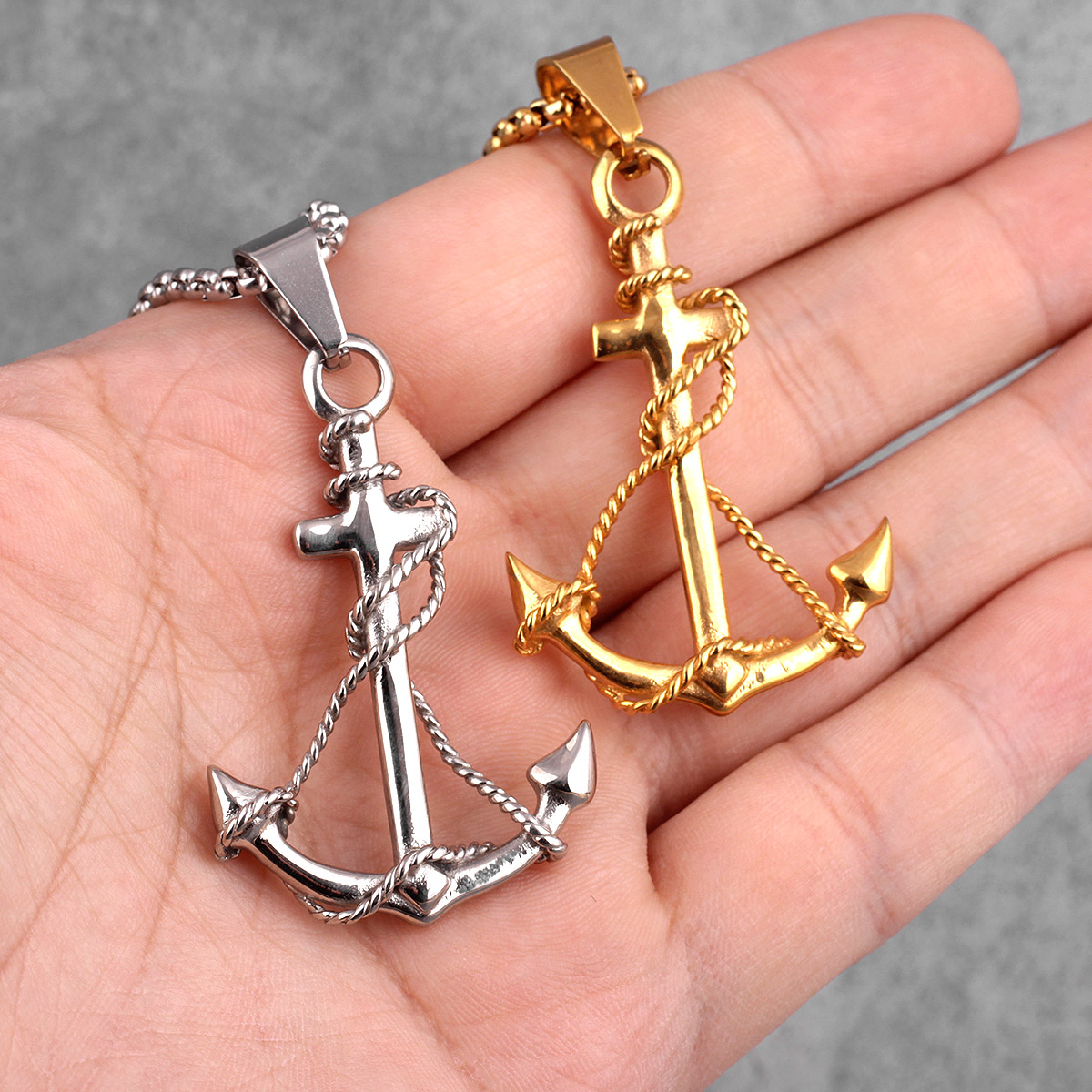 Golden Silver Color Anchor Men - Battle Rope Anchor reseña y precio