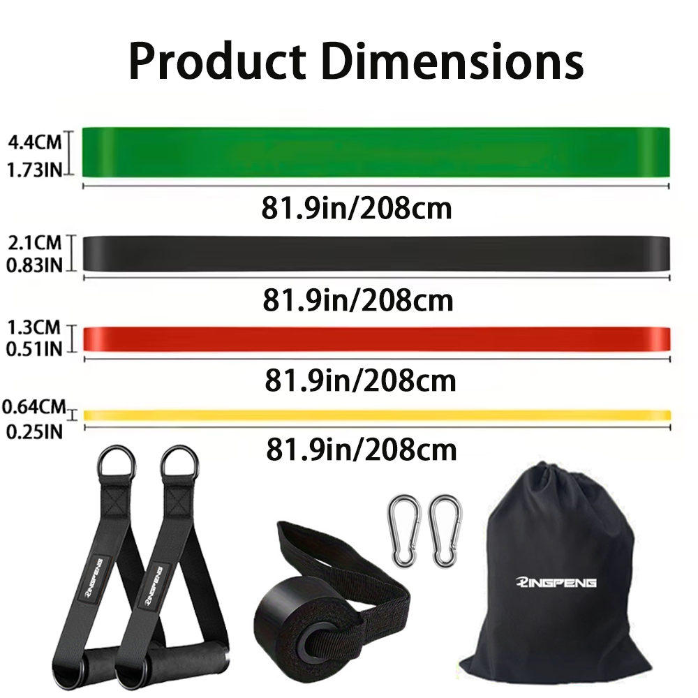 10Pcs 4-Level Resistance Bands - Pull Up Assist Band reseña y precio