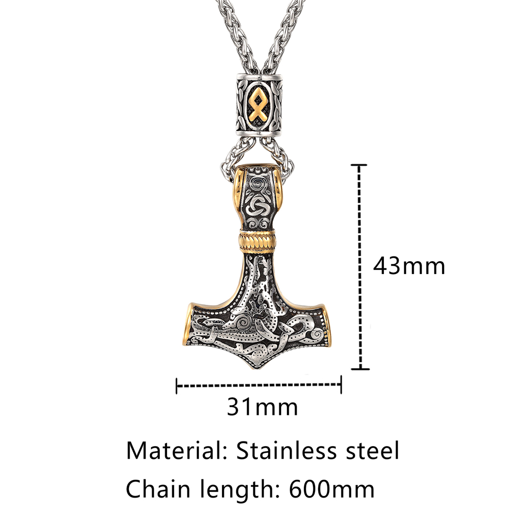 Gold Plated Norse Runes Beads  - Battle Rope Anchor reseña y precio