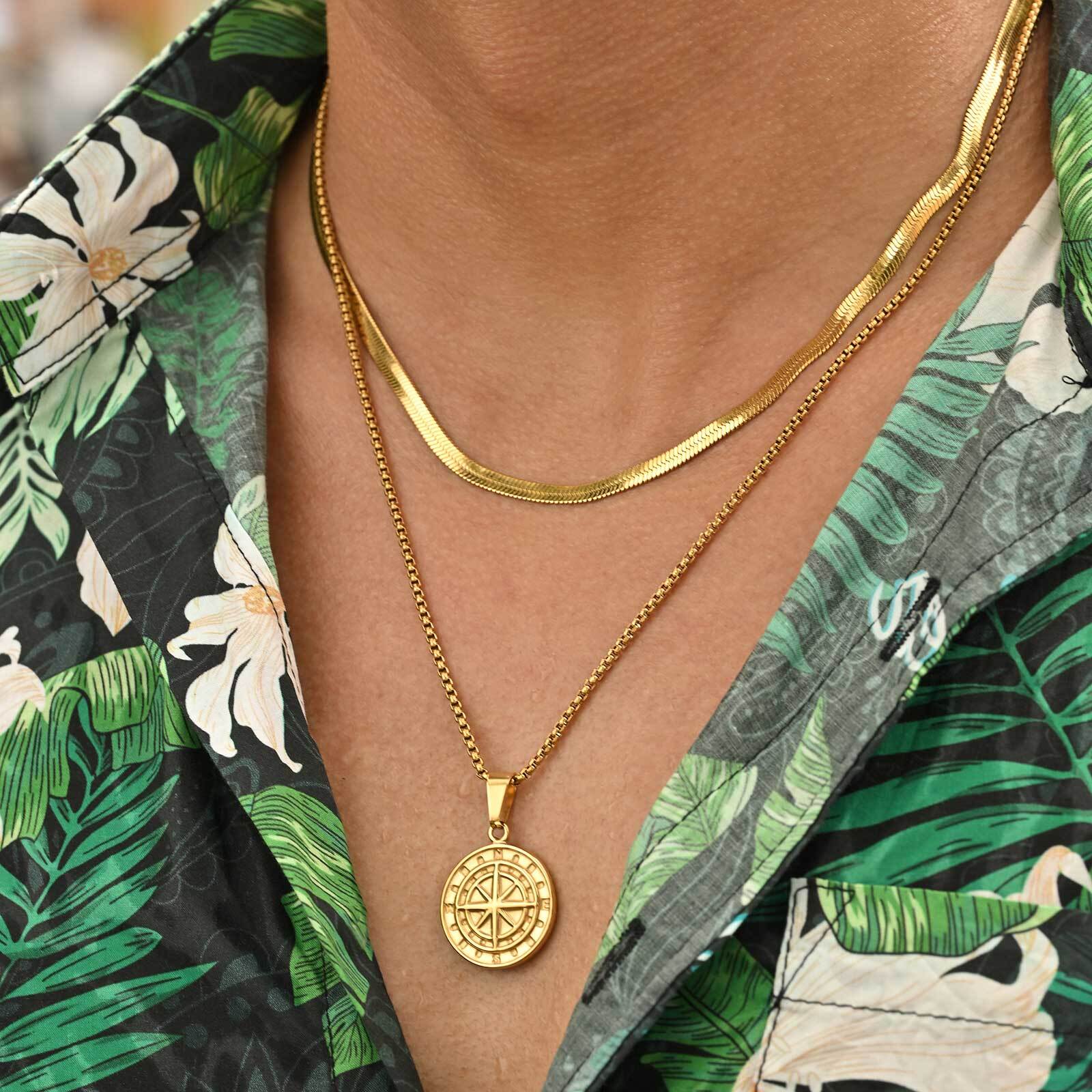 2pcs/set Compass Necklace for  - Battle Rope Anchor reseña y precio