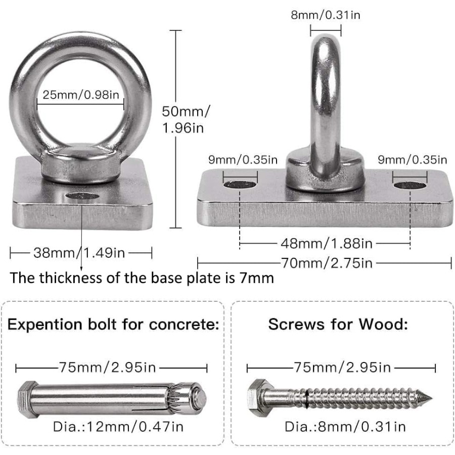 Wall Ceiling Mount Bracket for - Battle Rope Anchor reseña y precio
