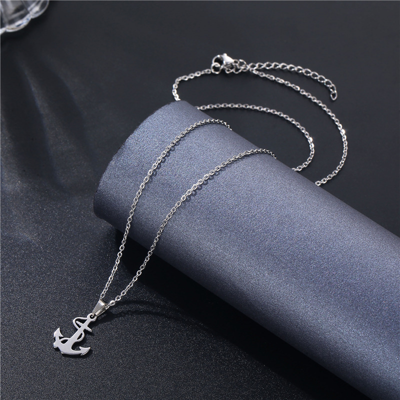 Silver Anchor Pendant Necklace - Battle Rope Anchor reseña y precio