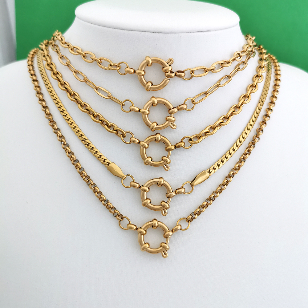 Spring Sailor Clasp Necklace W - Battle Rope Anchor reseña y precio